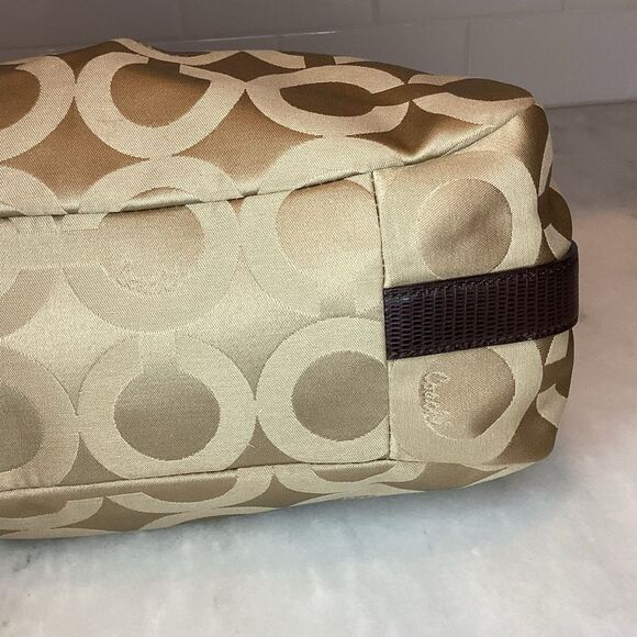 Coach Madison Maggie OpArt Gold/Tan Hobo Bag - Picture 8 of 16